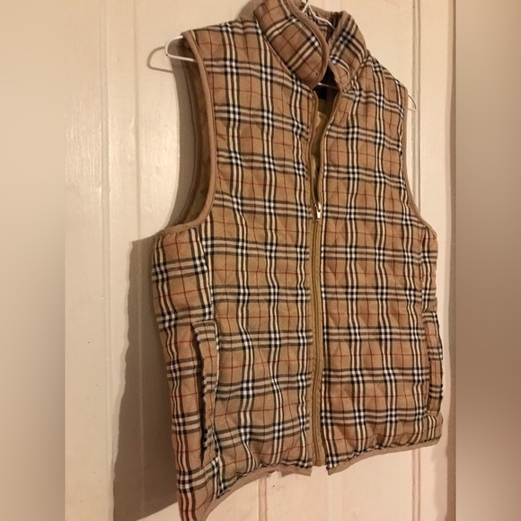 Preowned North 15 Plaid brown vest, size: M - Picture 7 of 12